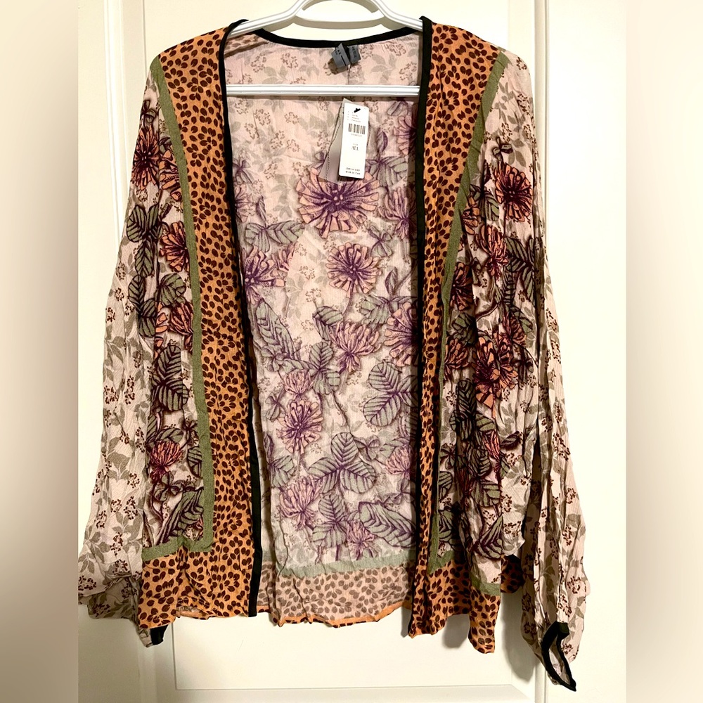 ANTHROPOLOGIE BRAND BL^NK Open cardigan/kimono top BNWT